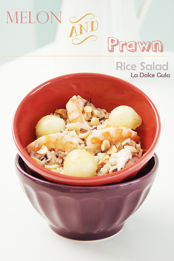 © La Dolce Gula-Picreceta LDG-Melon and Prawn Rice Salad ©